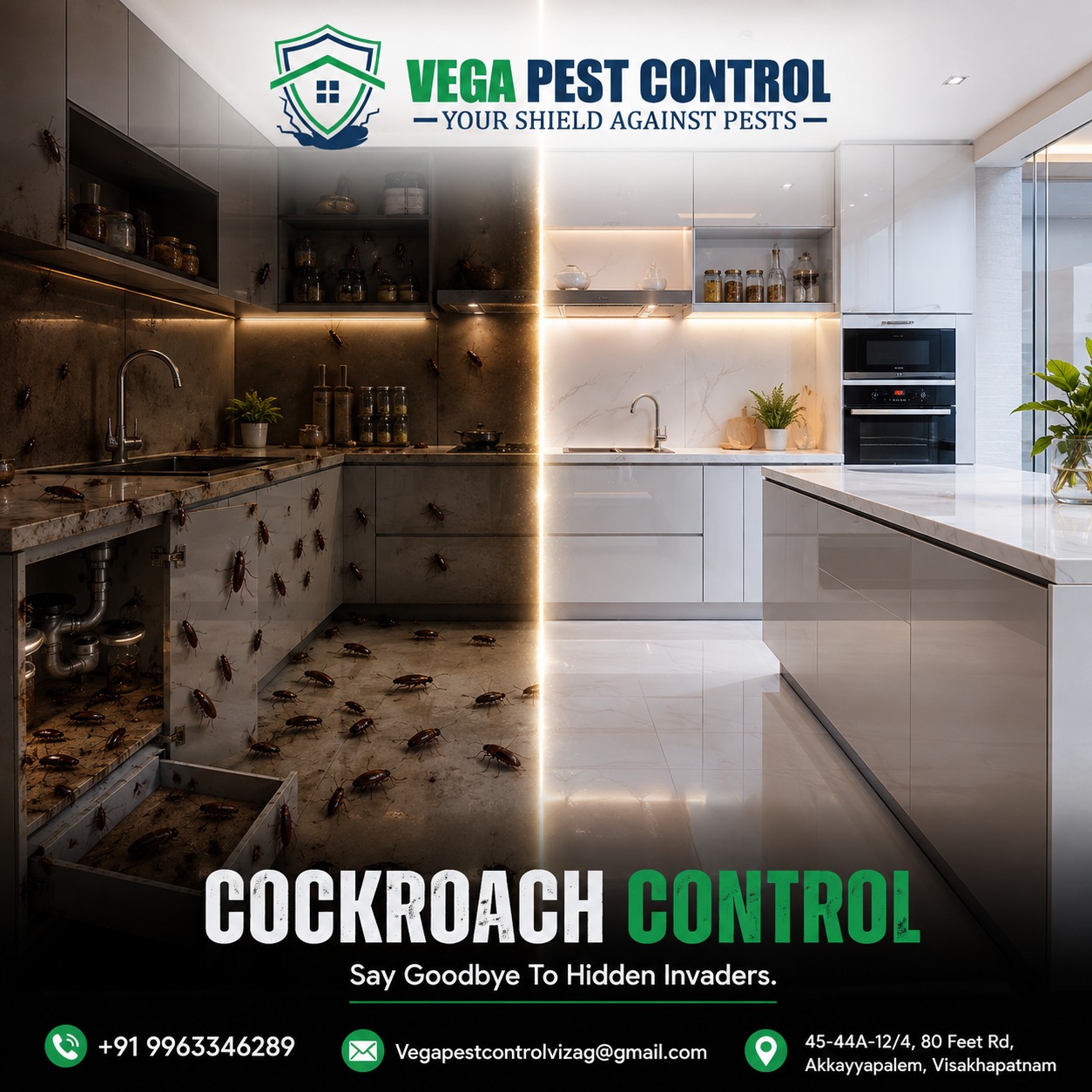 Cockroach Control Services in Visakhapatnam | Vega Pest Control